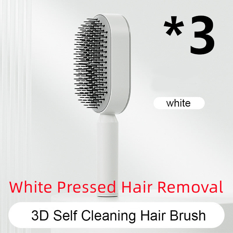 Self Cleaning Hair Brush – One Click Hair Removal & Scalp Massage Comb