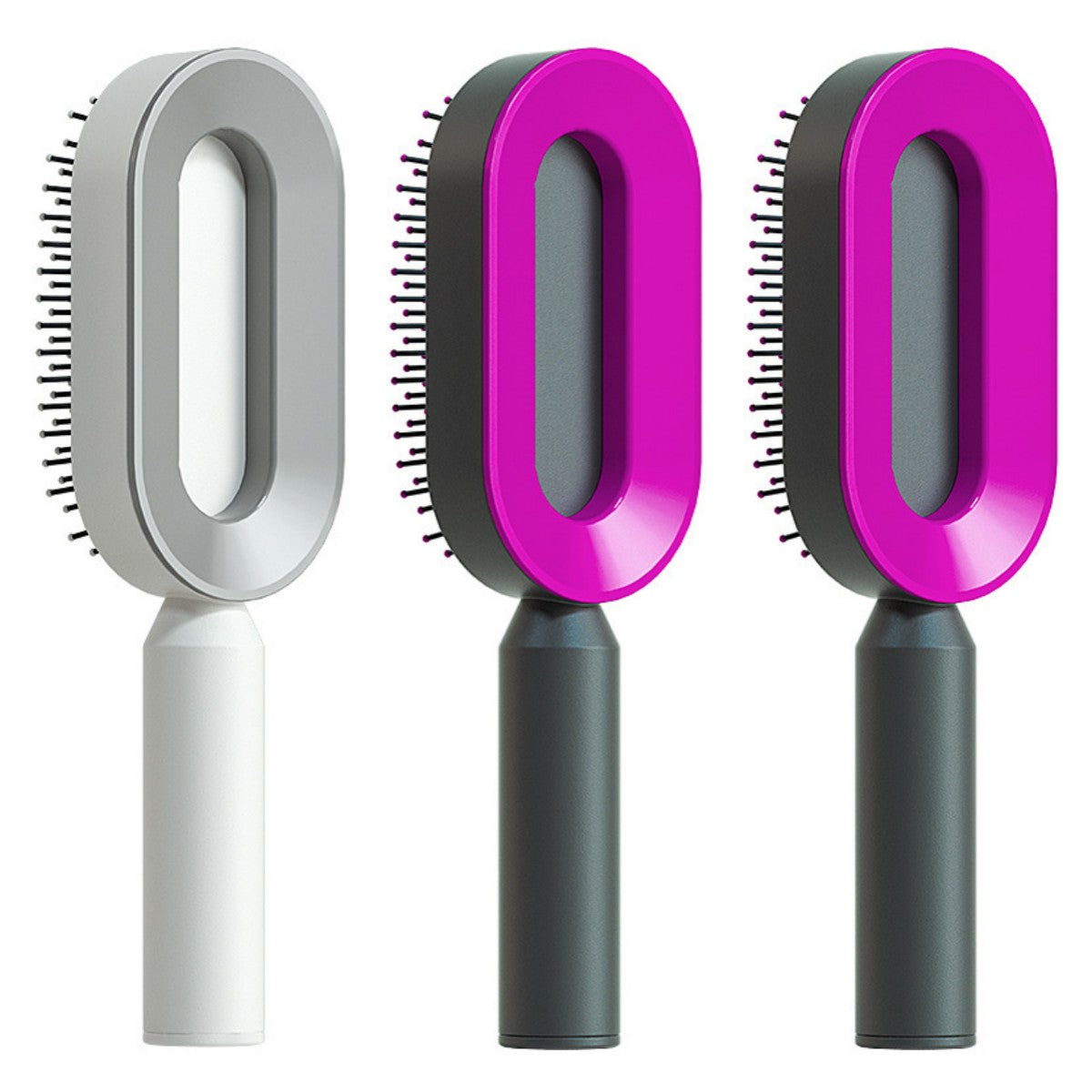 Self Cleaning Hair Brush – One Click Hair Removal & Scalp Massage Comb