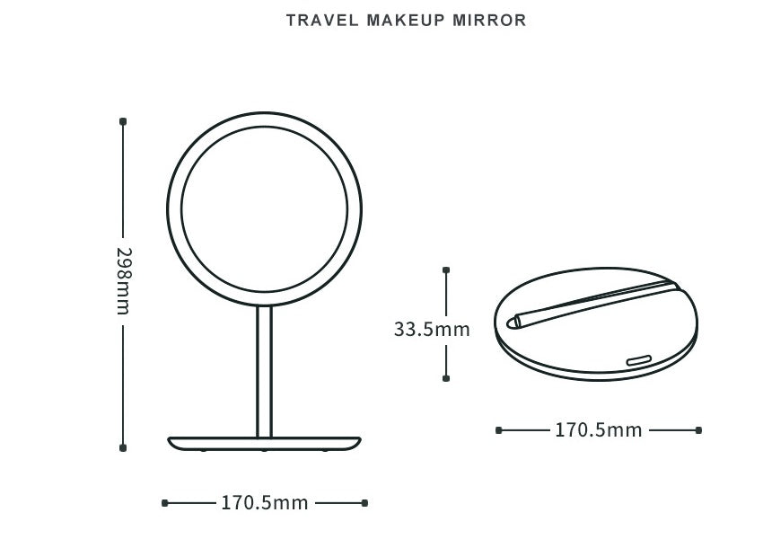 LED Folding Makeup Mirror – Adjustable Light & Portable Design