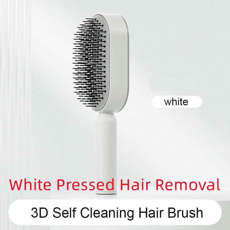 Self Cleaning Hair Brush – One Click Hair Removal & Scalp Massage Comb