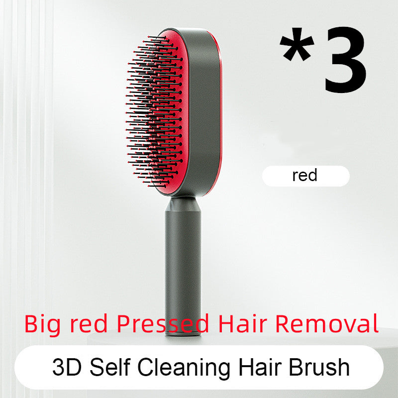 Self Cleaning Hair Brush – One Click Hair Removal & Scalp Massage Comb
