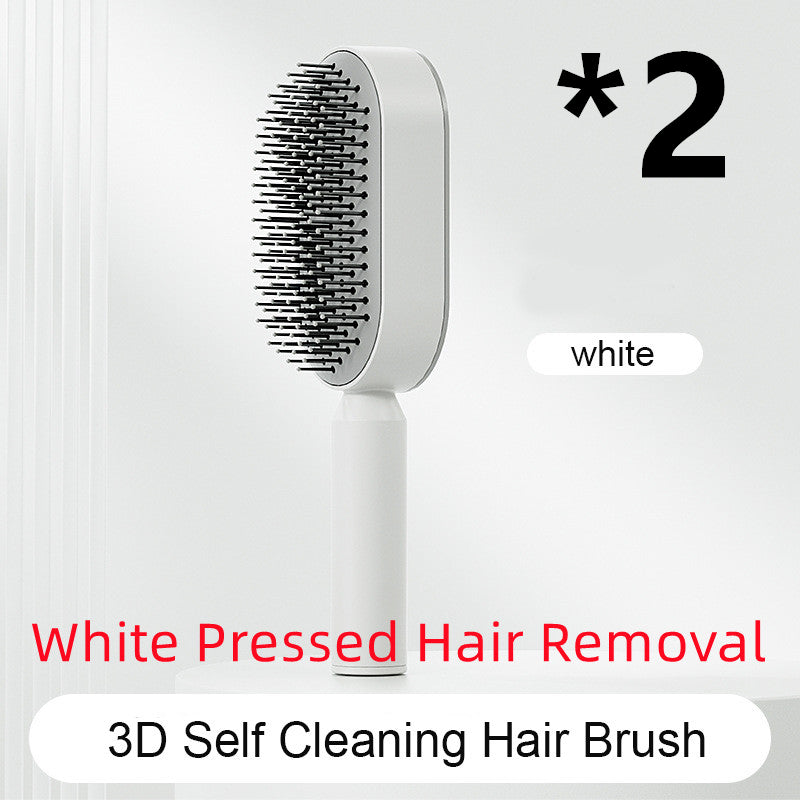 Self Cleaning Hair Brush – One Click Hair Removal & Scalp Massage Comb