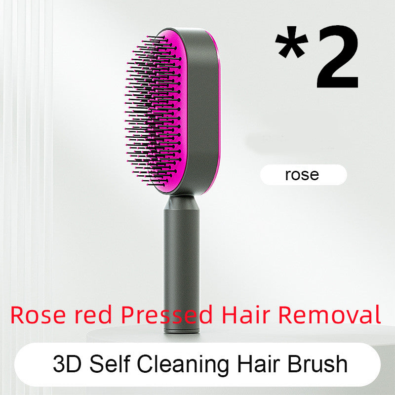 Self Cleaning Hair Brush – One Click Hair Removal & Scalp Massage Comb