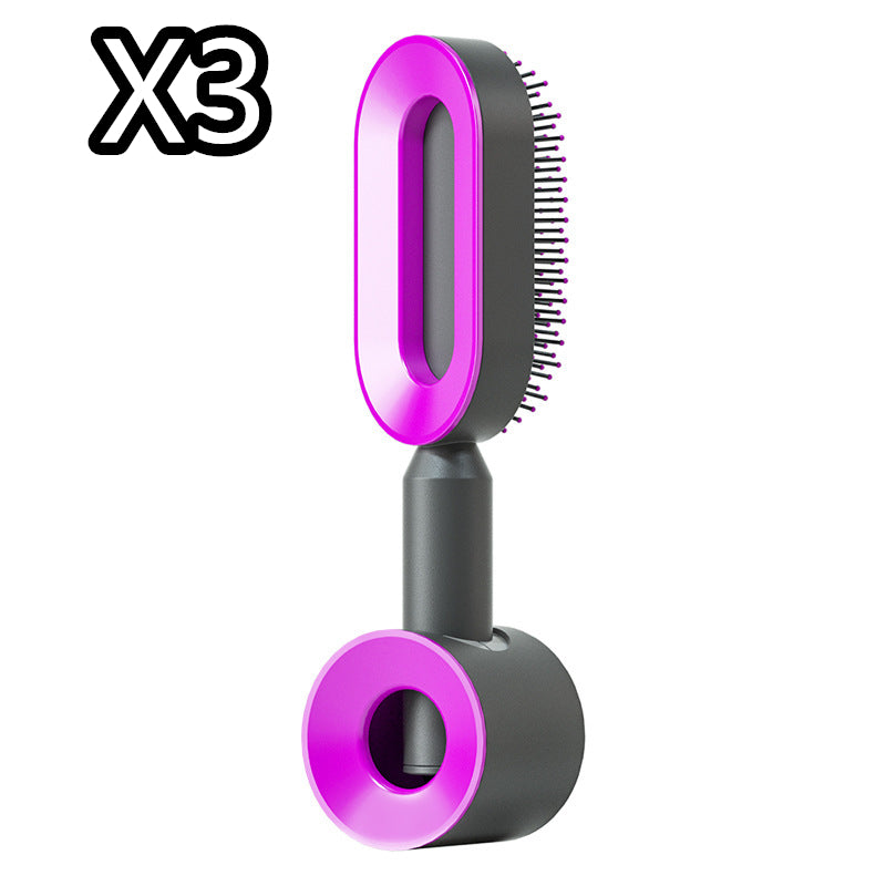 Self Cleaning Hair Brush – One Click Hair Removal & Scalp Massage Comb