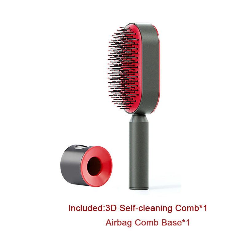 Self Cleaning Hair Brush – One Click Hair Removal & Scalp Massage Comb
