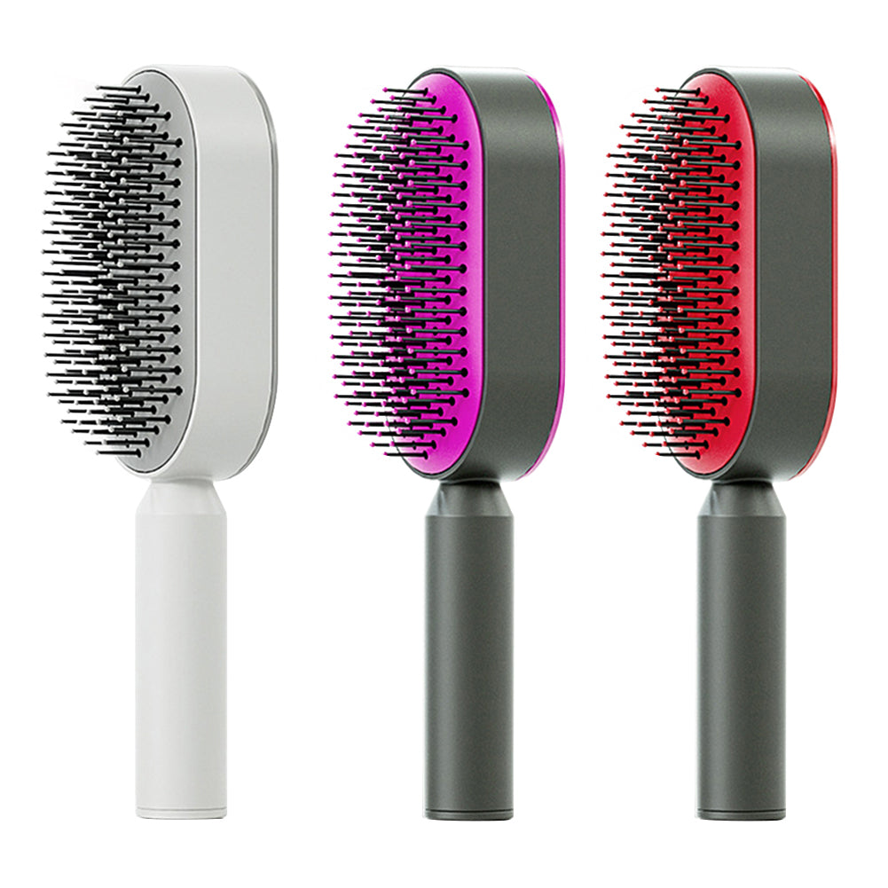 Self Cleaning Hair Brush – One Click Hair Removal & Scalp Massage Comb