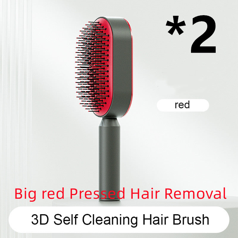 Self Cleaning Hair Brush – One Click Hair Removal & Scalp Massage Comb