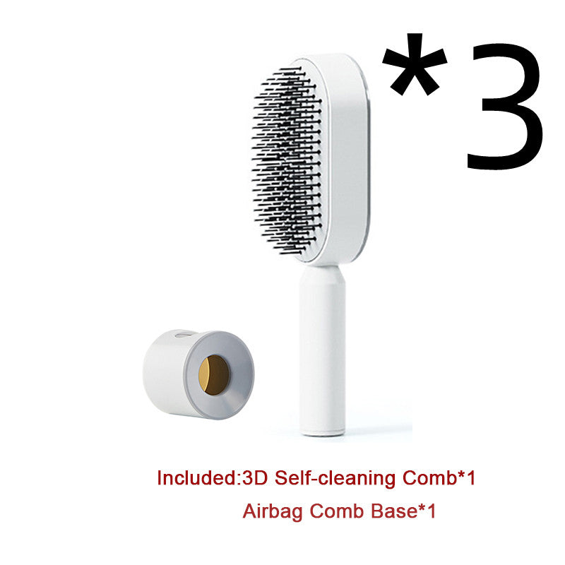 Self Cleaning Hair Brush – One Click Hair Removal & Scalp Massage Comb