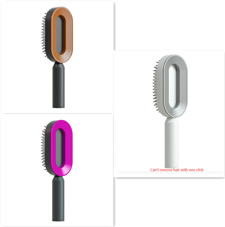 Self Cleaning Hair Brush – One Click Hair Removal & Scalp Massage Comb