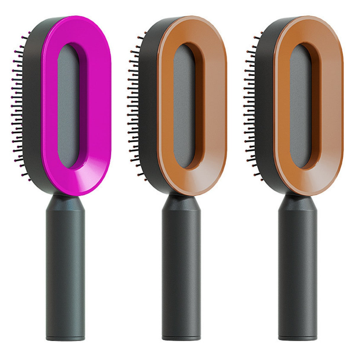 Self Cleaning Hair Brush – One Click Hair Removal & Scalp Massage Comb