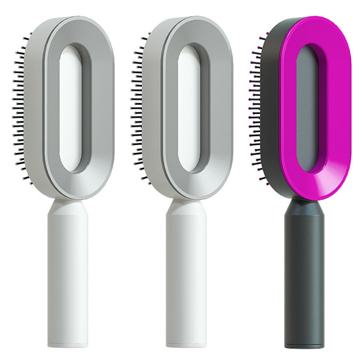 Self Cleaning Hair Brush – One Click Hair Removal & Scalp Massage Comb